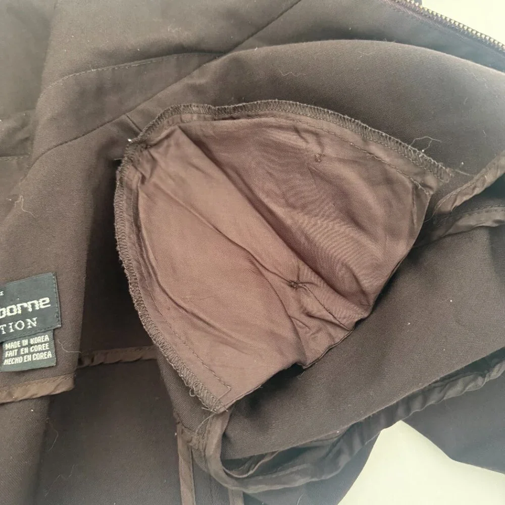 Liz Claiborne Collection Zip Jacket | Chocolate Brown | Petite 8 | Y2K Era - Picture 8 of 10